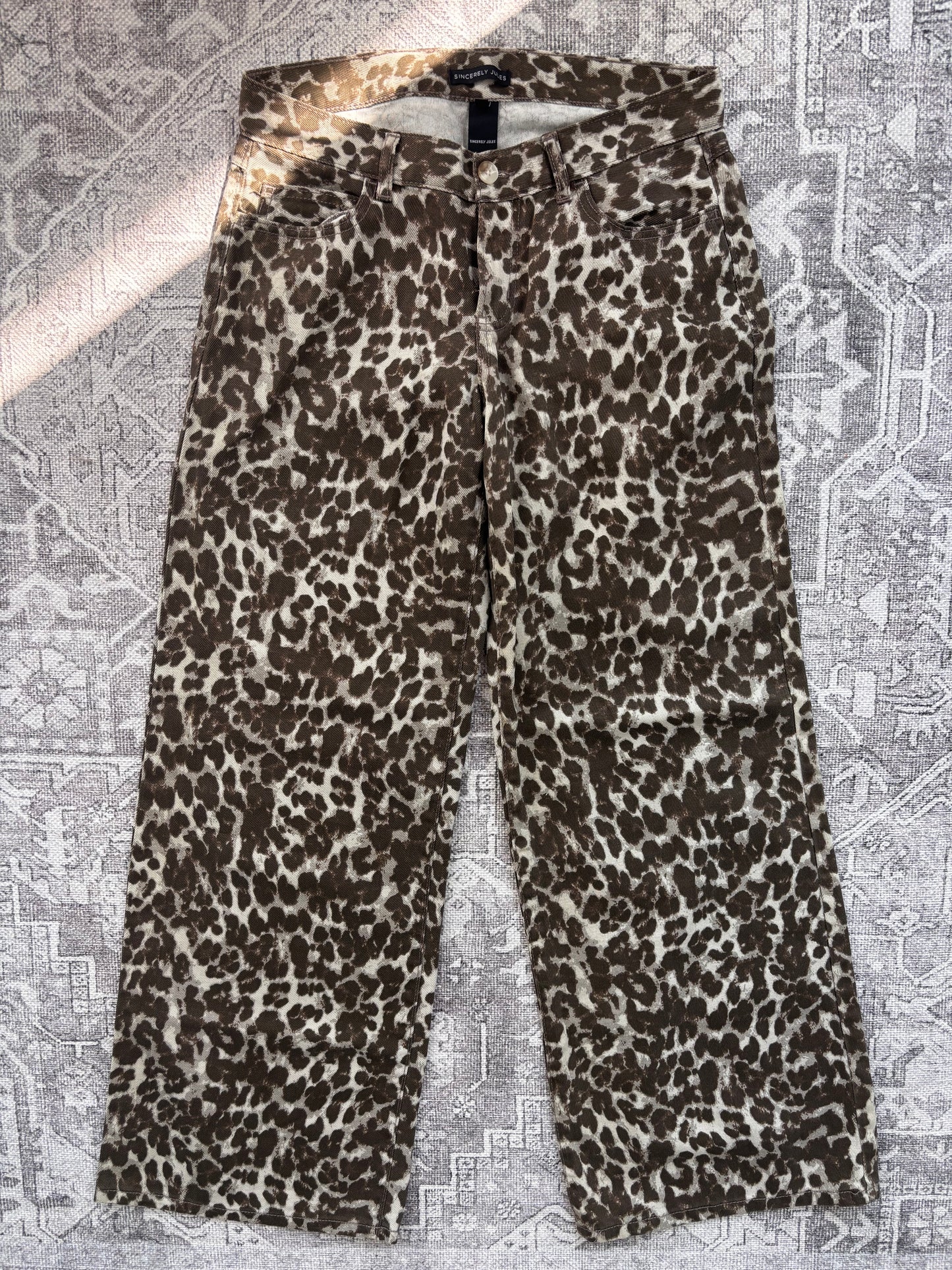 Sincerely Jules Low Rise Leopard Jeans | Sz 27