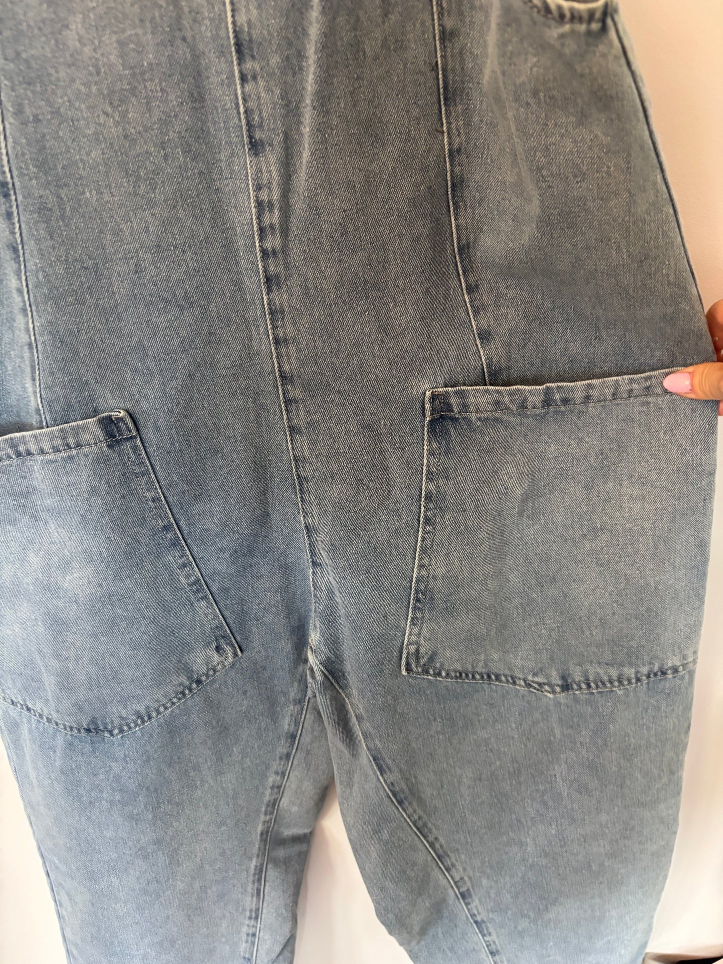 Denim Oversized Romperalls | Sz Small