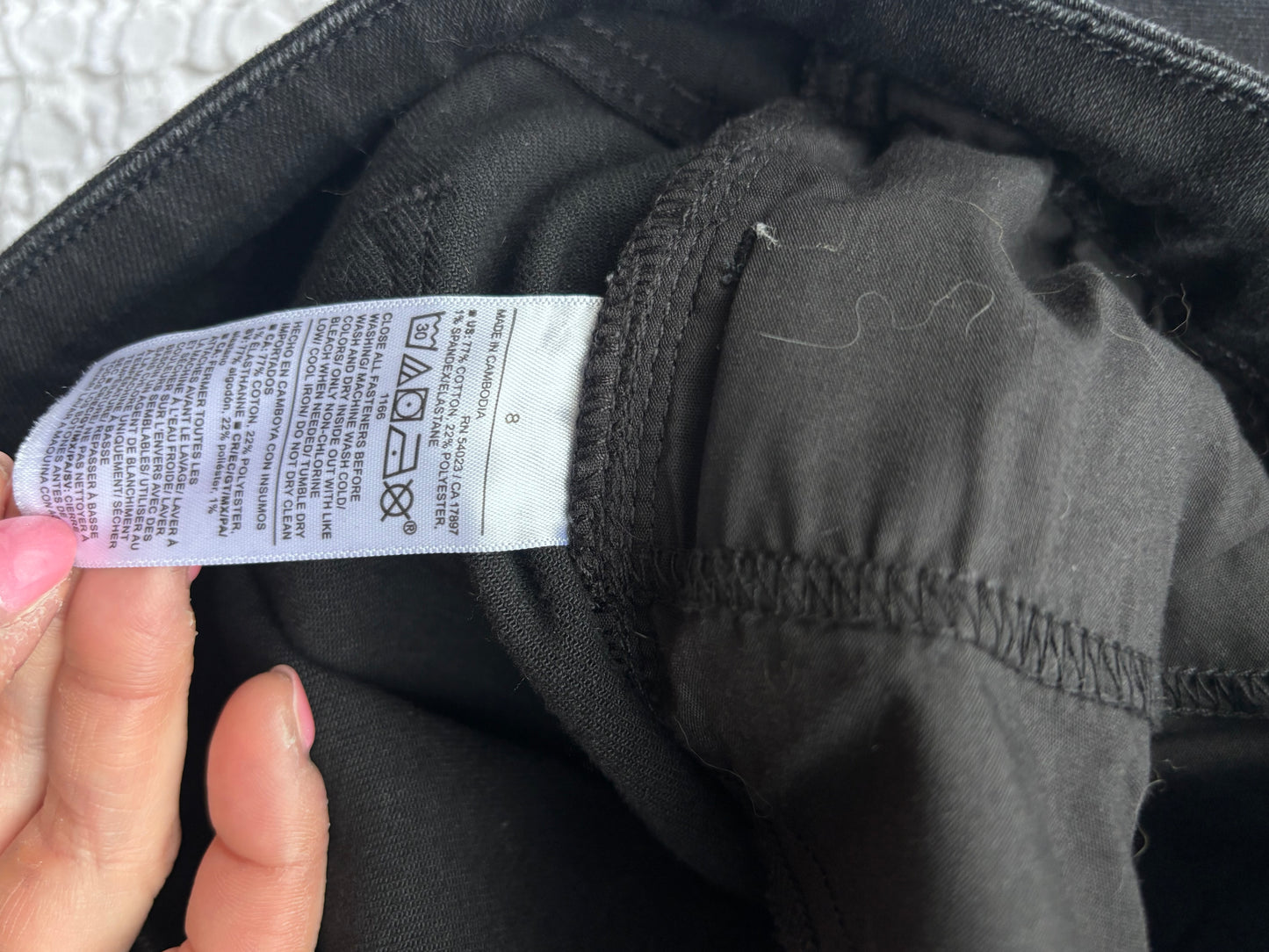 Old Navy Black HR Wow Straight Jeans | Sz 8 (M31W3)