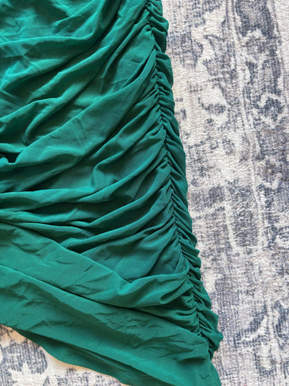 Pretty Garden Green Ruched Bodycon Dress | Sz Medium