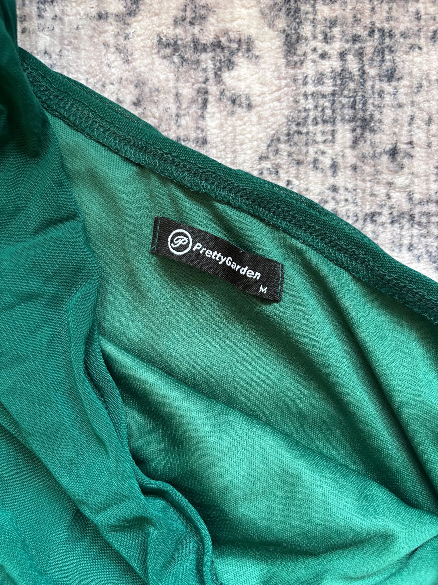 Pretty Garden Green Ruched Bodycon Dress | Sz Medium