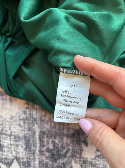 Pretty Garden Green Ruched Bodycon Dress | Sz Medium