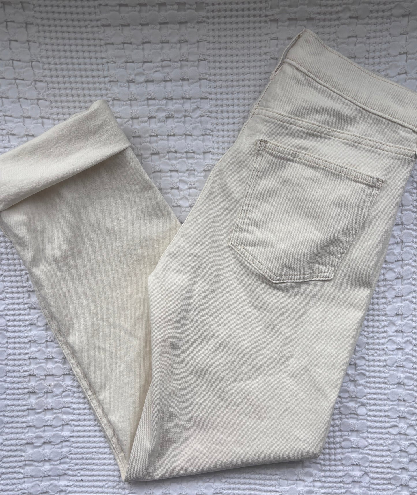 Gap 90s Straight High Rise Ecru Jeans | Sz 30 (M48W3)
