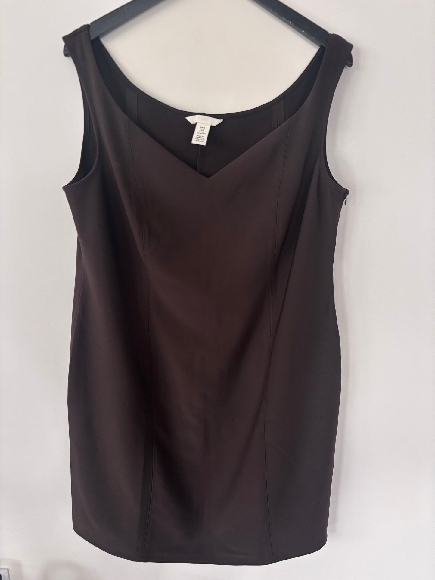 H&M Brown Off-the-Shoulder Tailored Jersey Dress | Sz XL