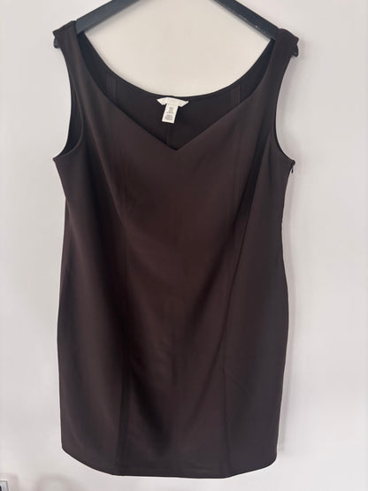 H&M Brown Off-the-Shoulder Tailored Jersey Dress | Sz XL