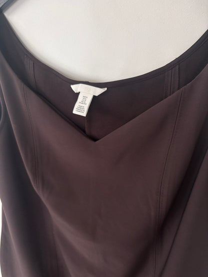 H&M Brown Off-the-Shoulder Tailored Jersey Dress | Sz XL