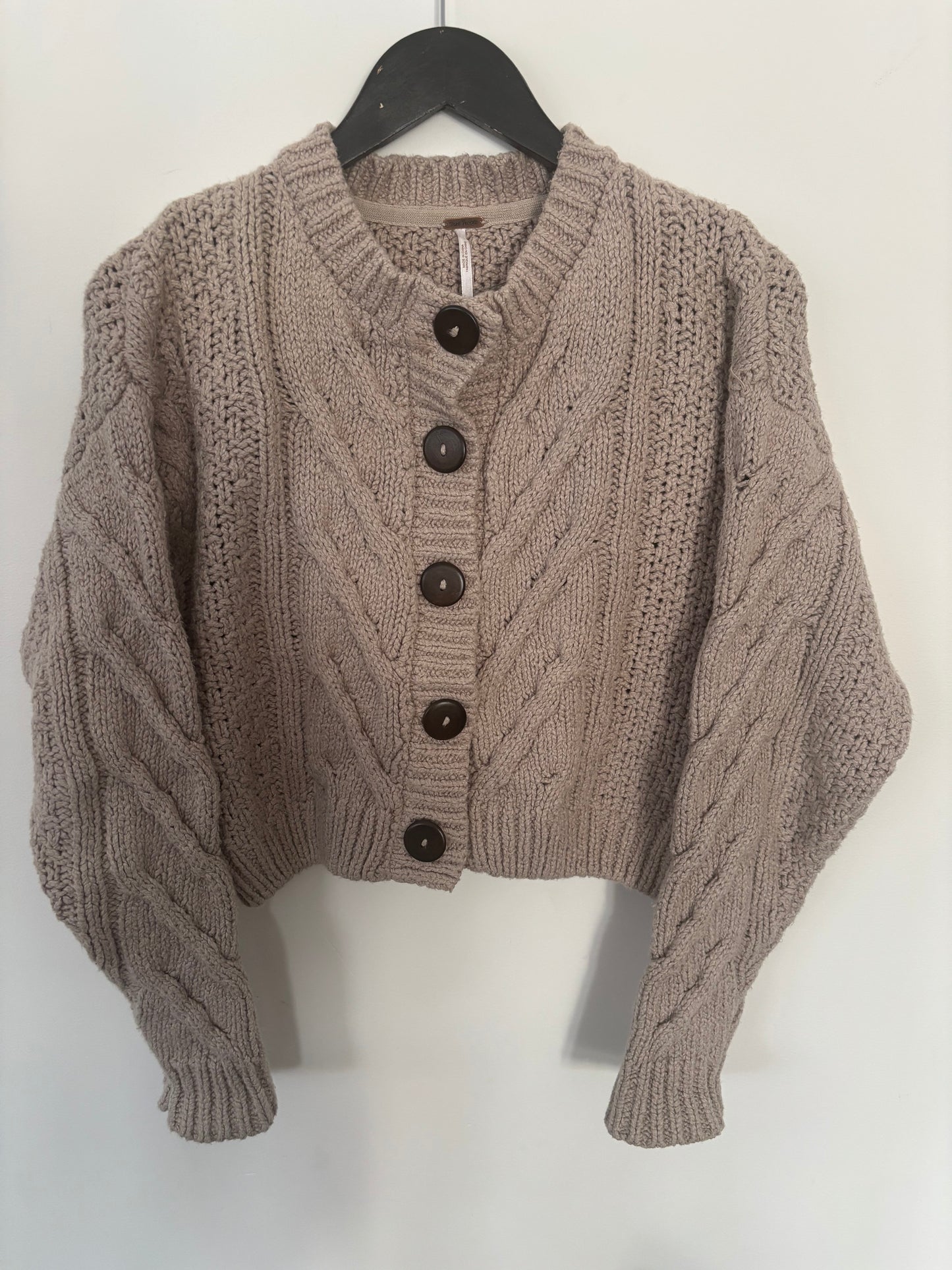 Free People Silver Feather Bonfire Cardigan | Small (N260W7)