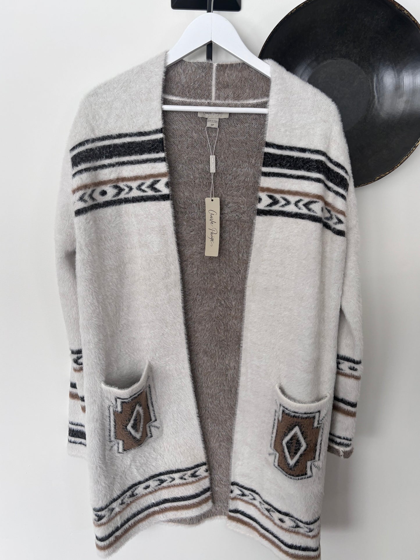 Charlie Paige Aztec Open Cardigan | Sz Small (M41W7)