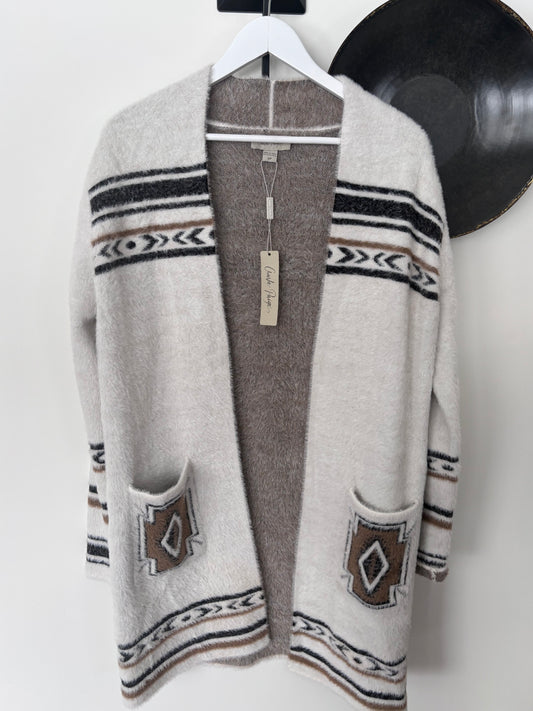 Charlie Paige Aztec Open Cardigan | Sz Small (M41W7)