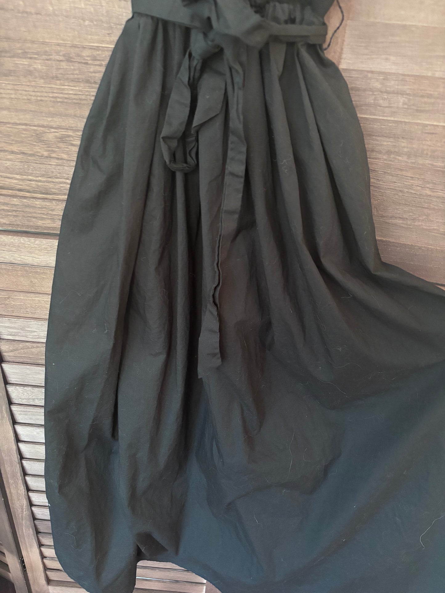 Hunter & Brown Black Dress with Tie Belt | Sz Medium (slightly small fit)