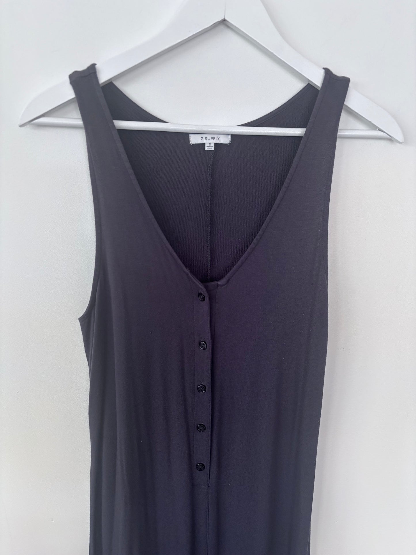Z Supply Dark Grey Mojave Jumpsuit | Sz Small (Oversized)