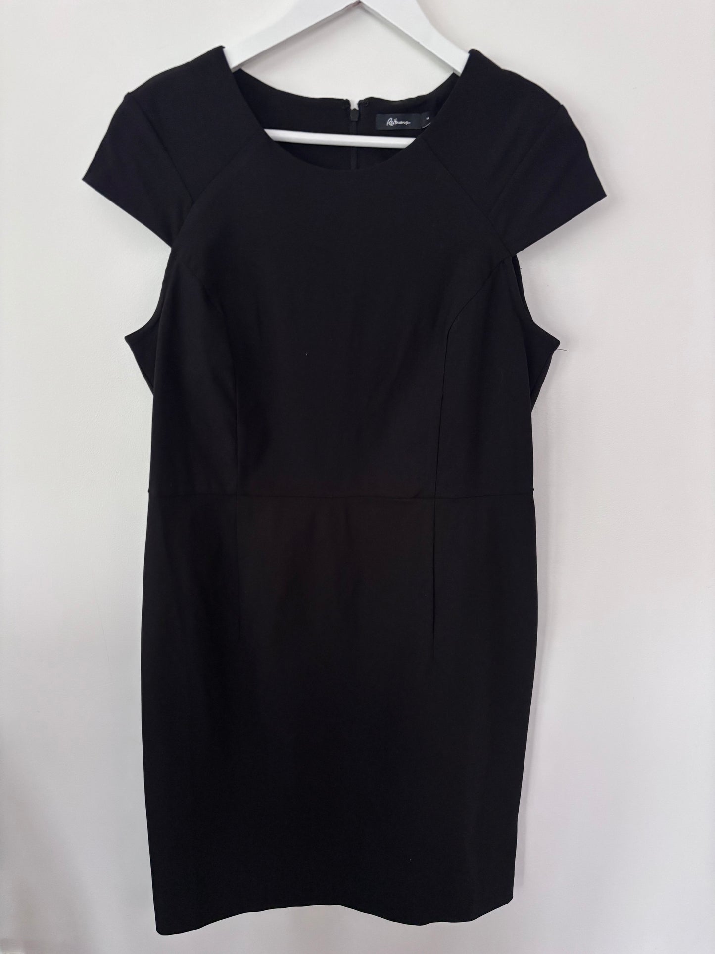 Retimans Black Cap Sleeve Dress | Sz 14