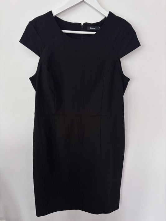 Retimans Black Cap Sleeve Dress | Sz 14