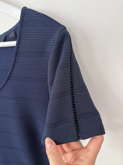 Reitmans Navy Textured Dress | Sz Large
