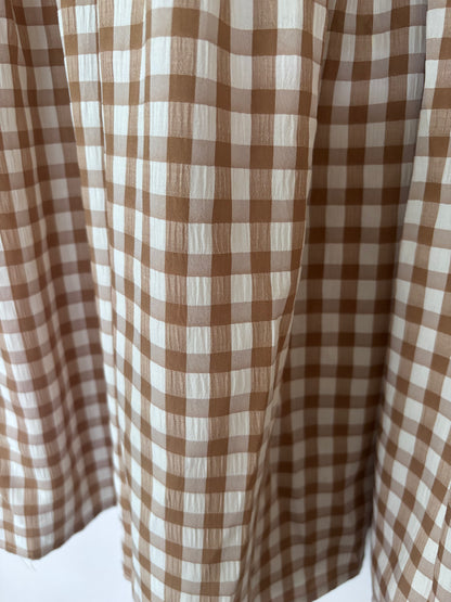 SoyaConcept Brown/White Gingham Dress | Sz XS (Fits small/medium)