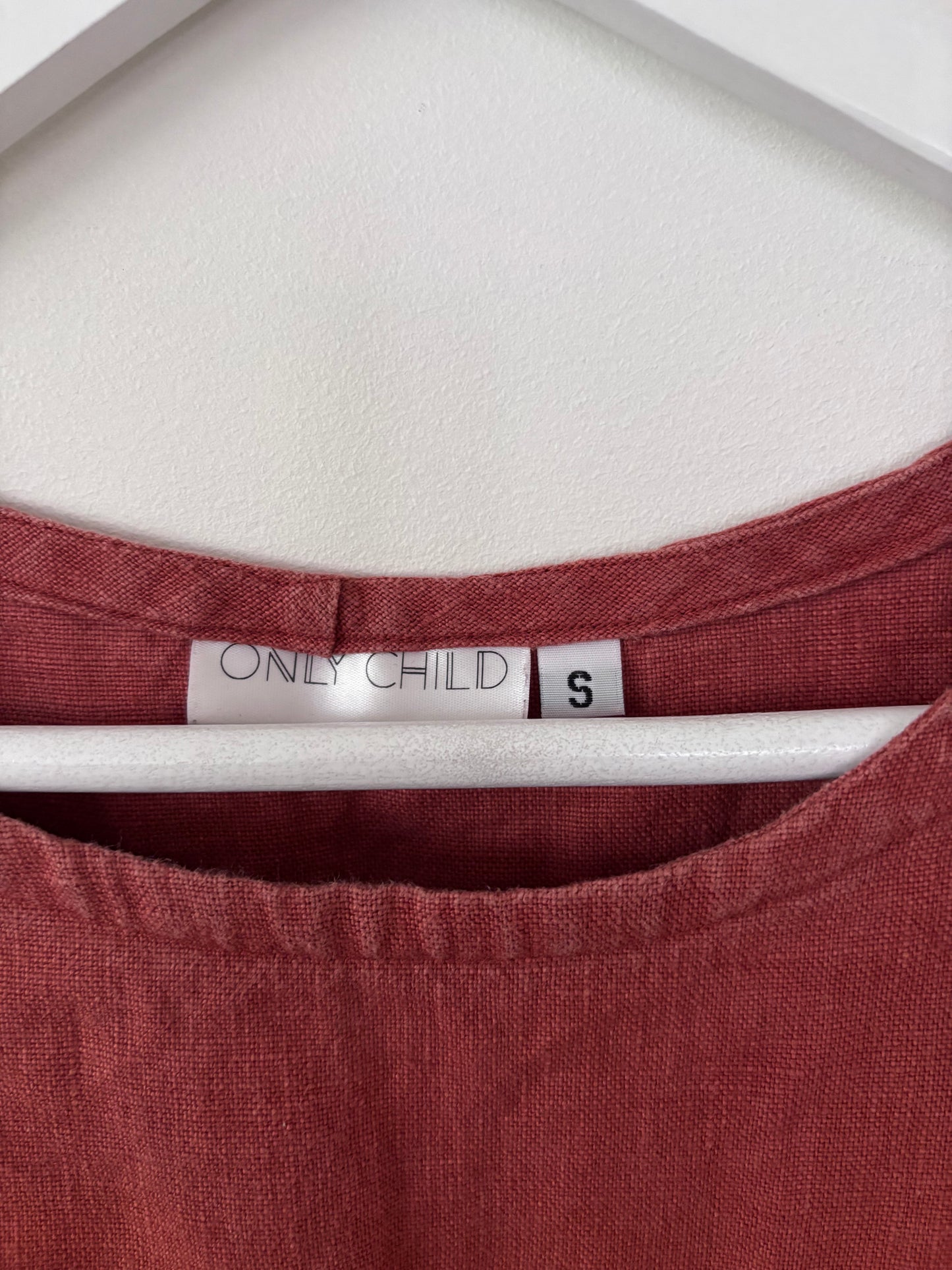 Only Child Alta Burnt Orange Linen Top | Sz Small (Oversized)