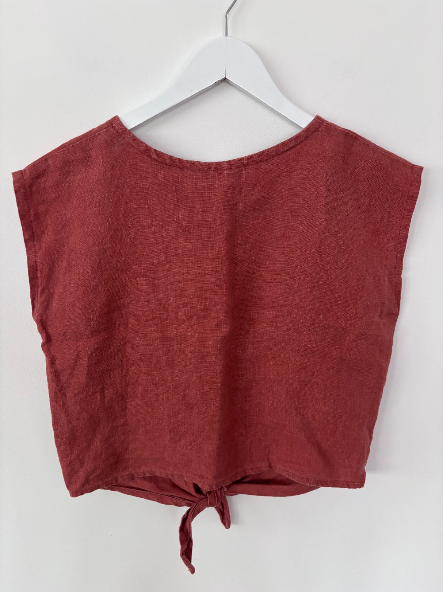 Only Child Alta Burnt Orange Linen Top | Sz Small (Oversized)