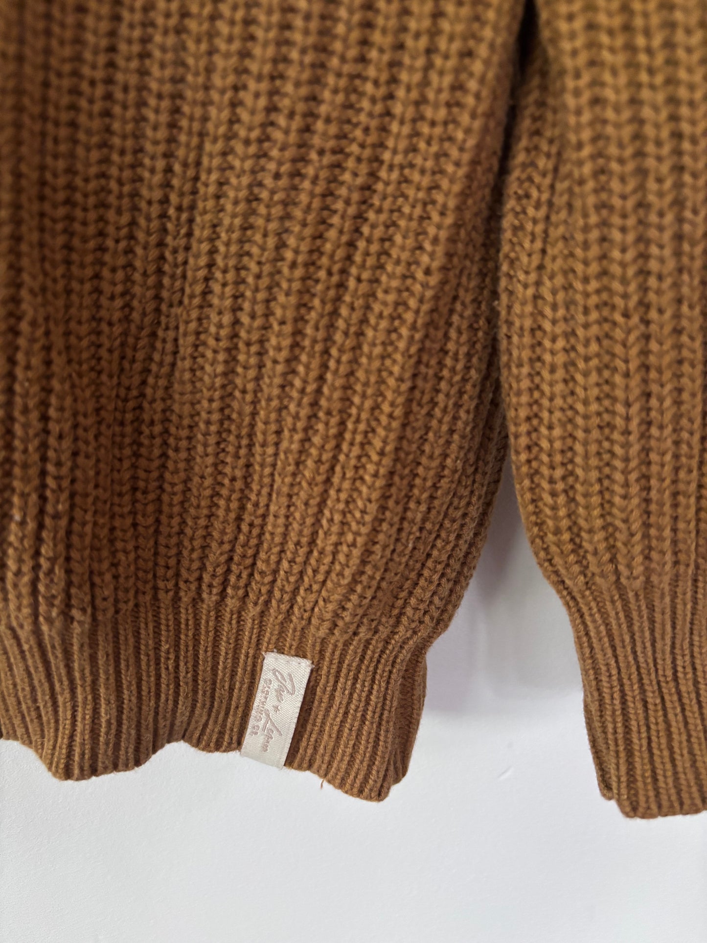 Jax & Lennon Knit Caramel Brown Sweater | Sz S/M