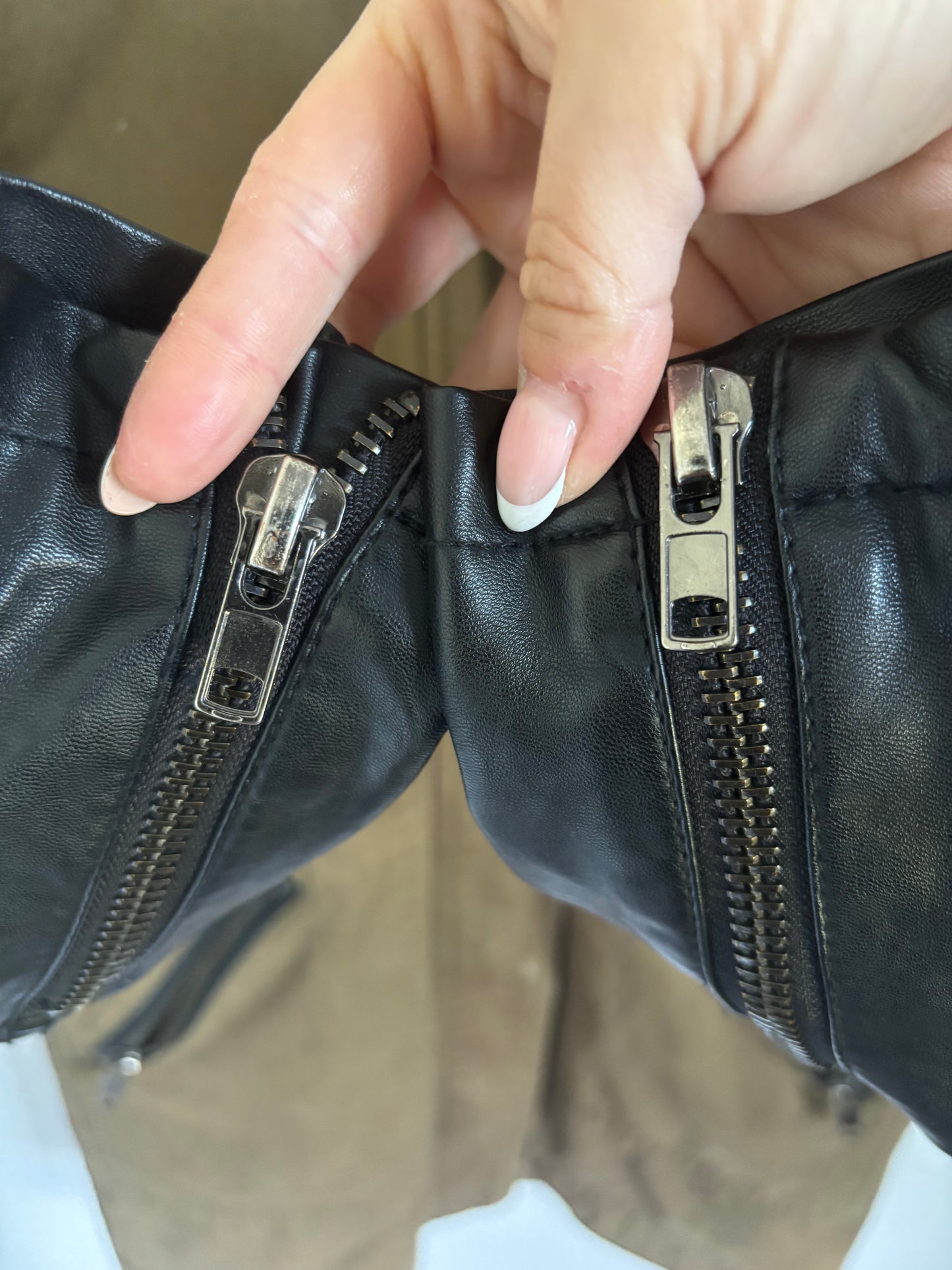 John + Jenn Faux Leather Panel Jacket | XS (would fit a small)