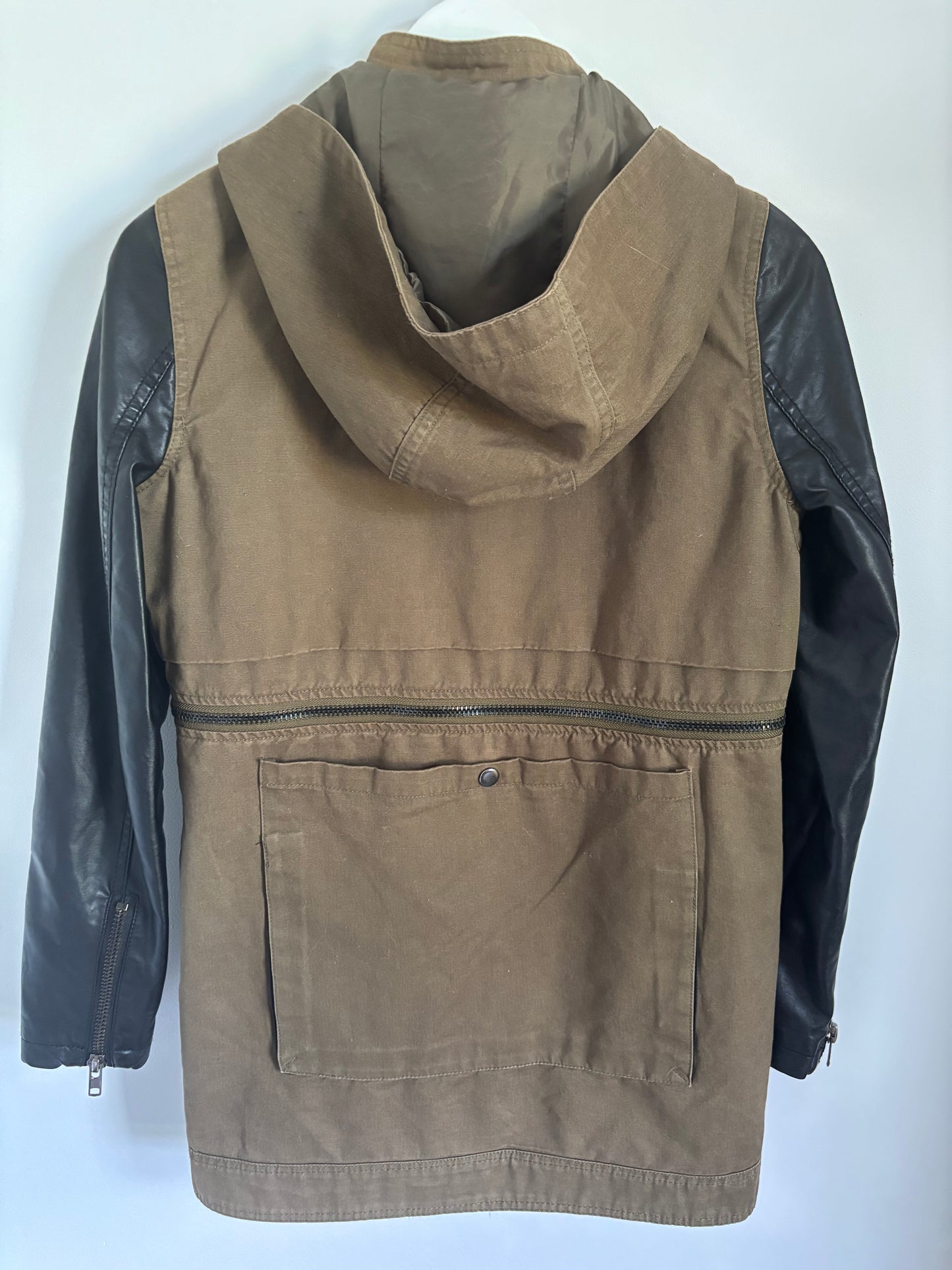 John + Jenn Faux Leather Panel Jacket | XS (would fit a small)