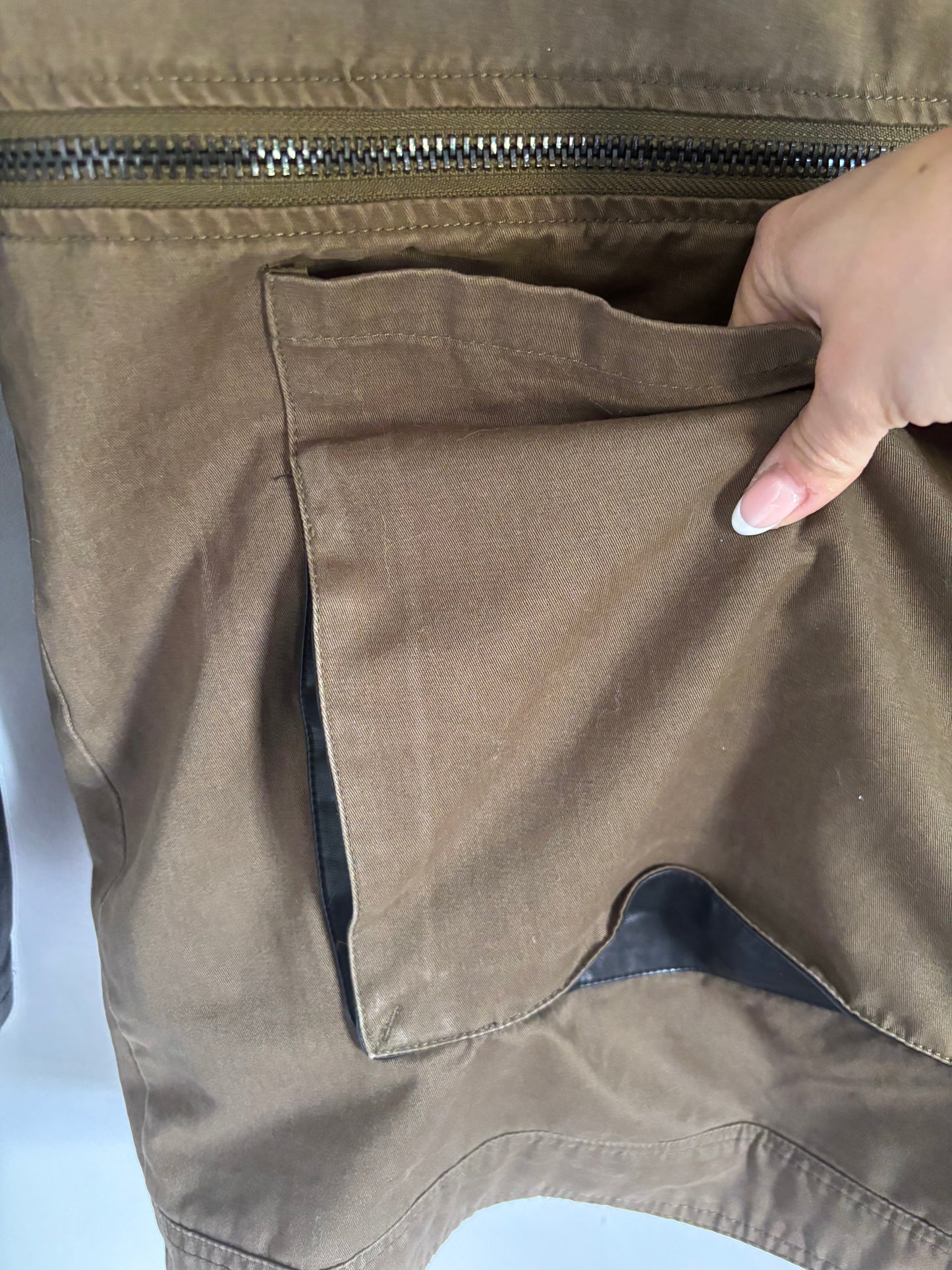 John + Jenn Faux Leather Panel Jacket | XS (would fit a small)