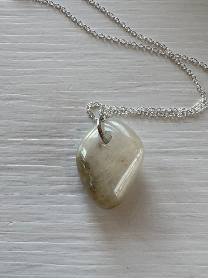 Lakeshore Rock Pendant Necklace