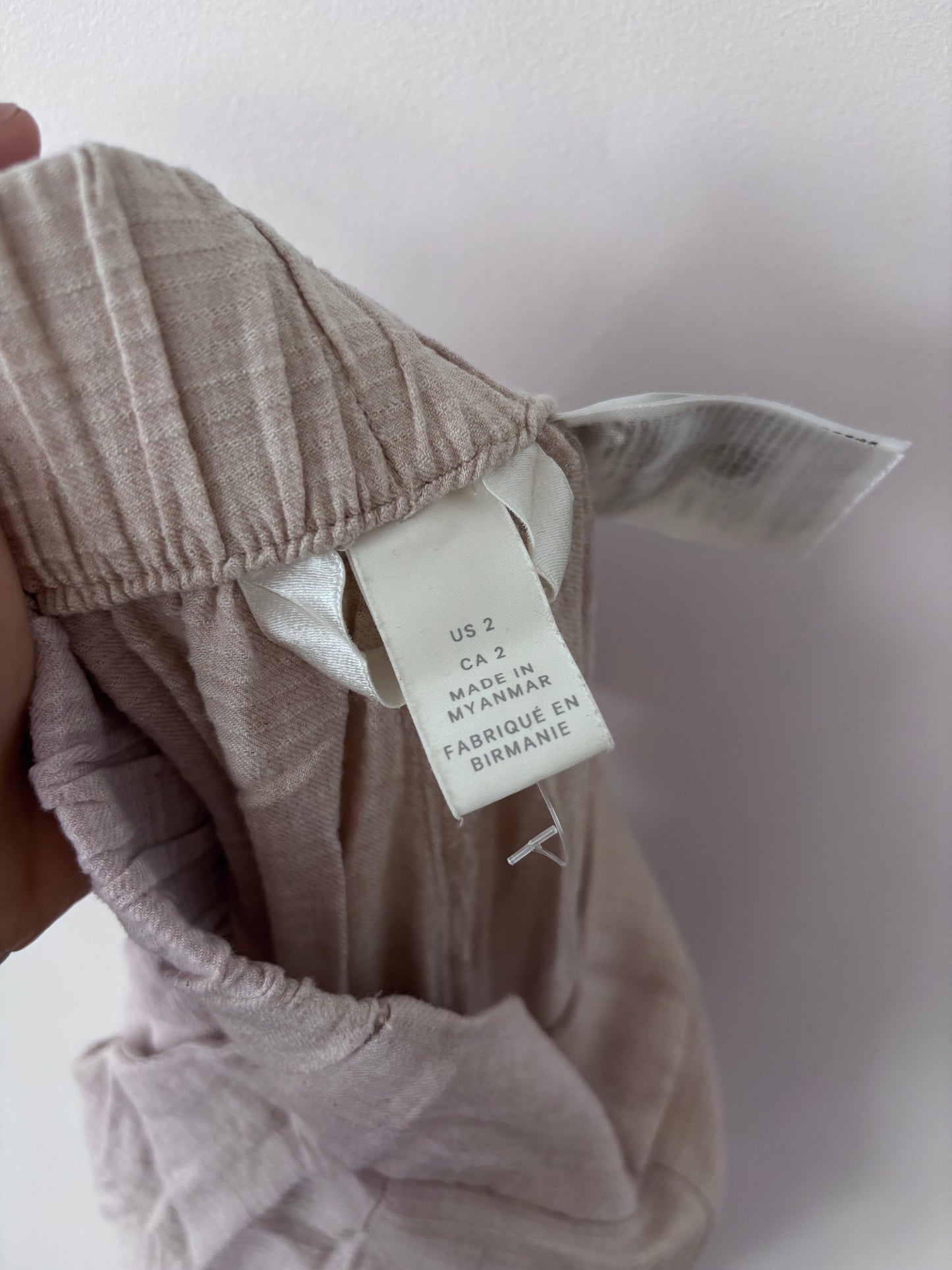 H&M Beige Pull on Pants  | Sz 2 (XS/S)