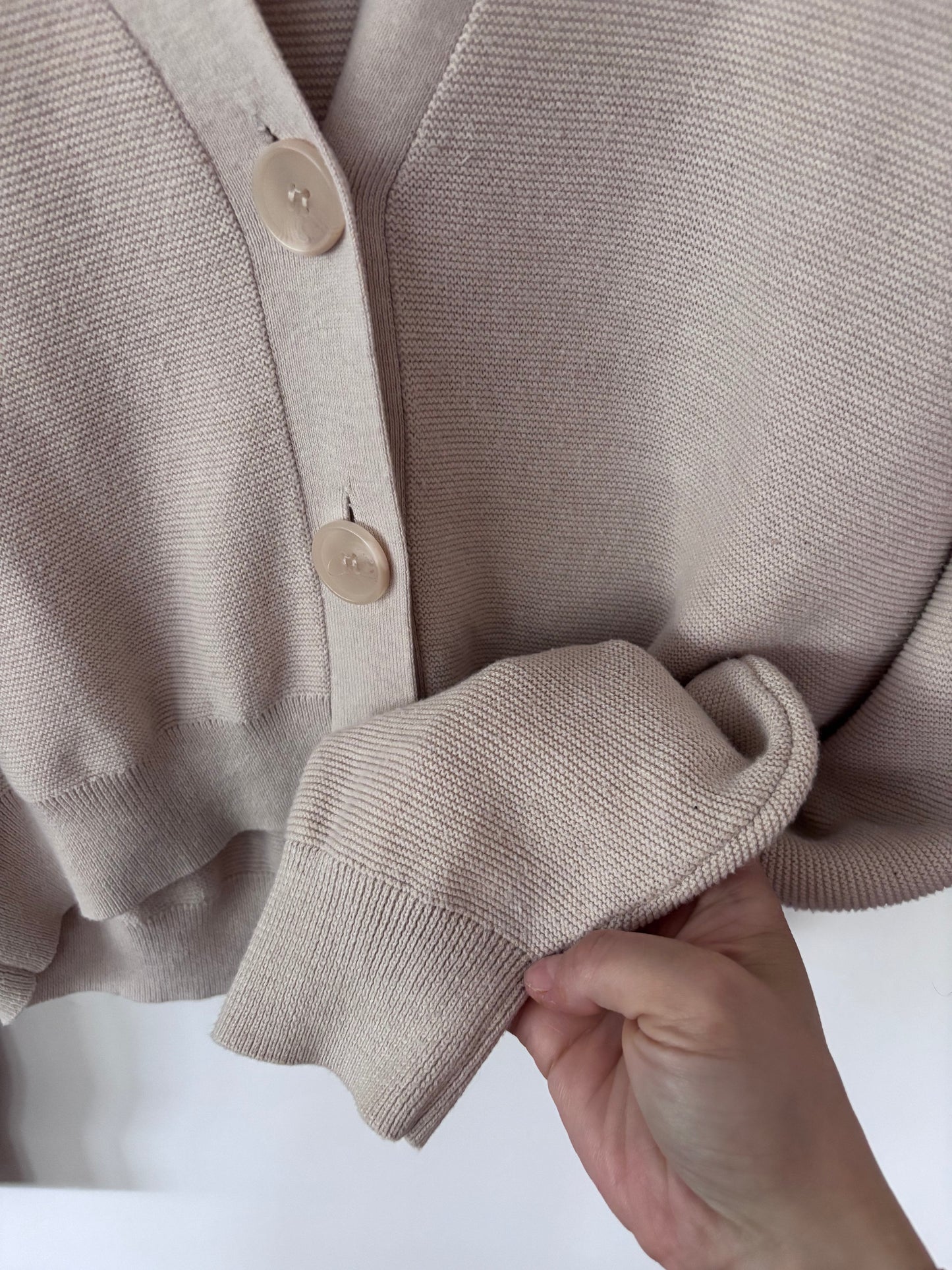 H&M Beige Button Cardigan | Sz Small