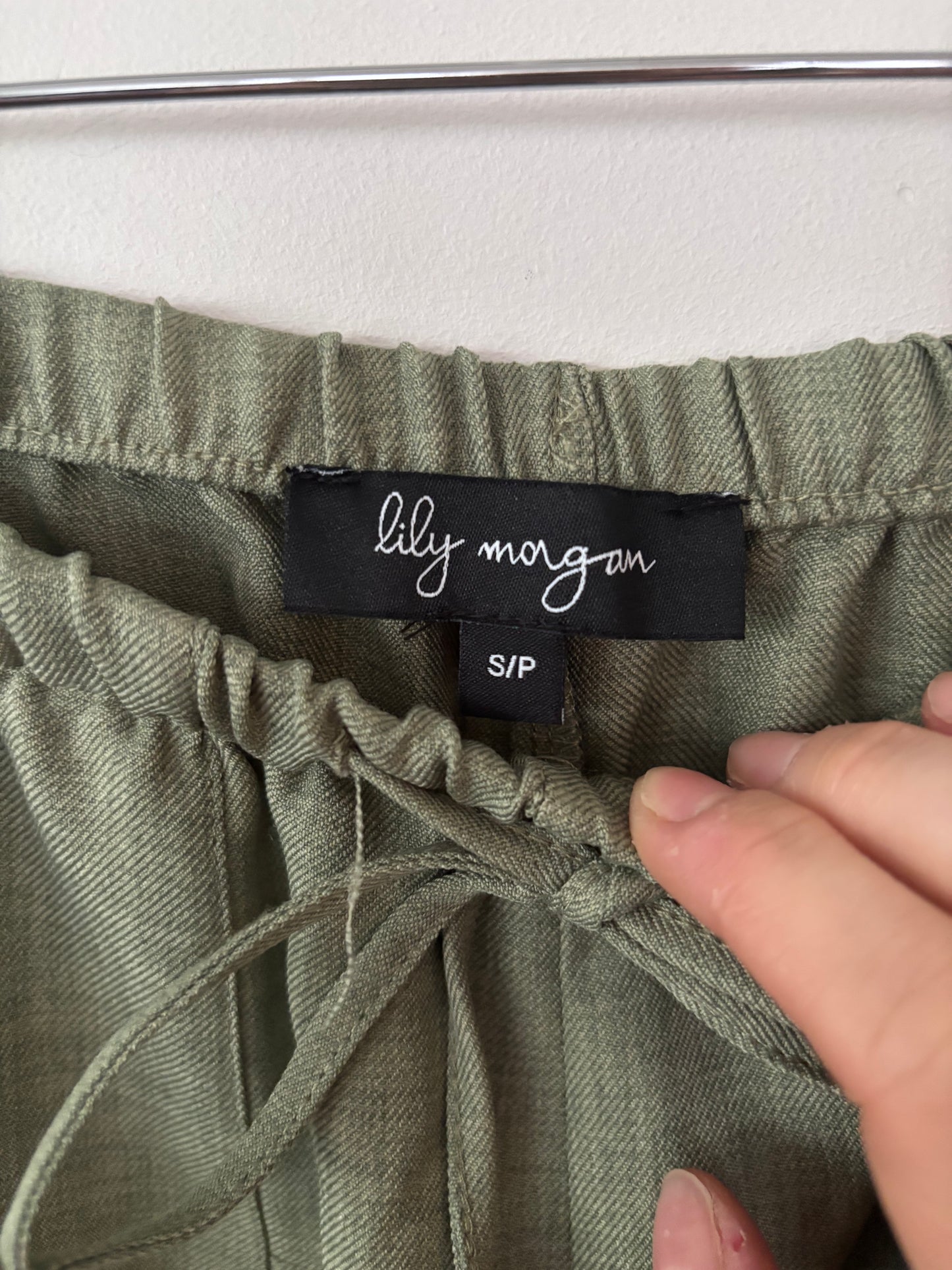 Lily Morgan Wide Leg Green Drawstring Pants | Sz Small