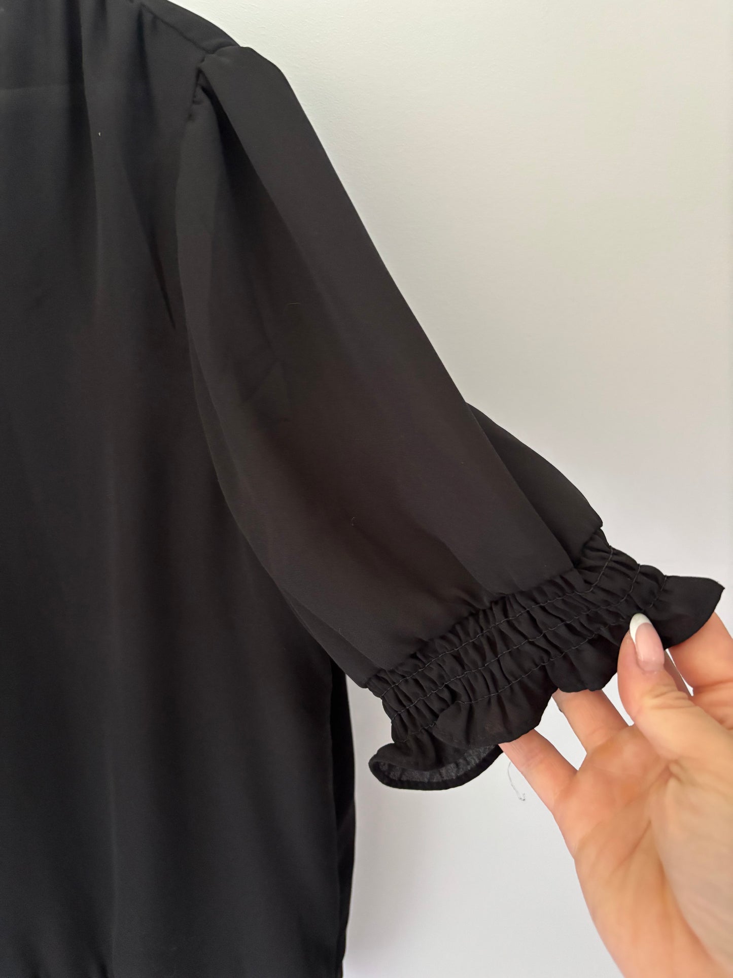 Adrianna Papell Smocked Hem Blouse | Large