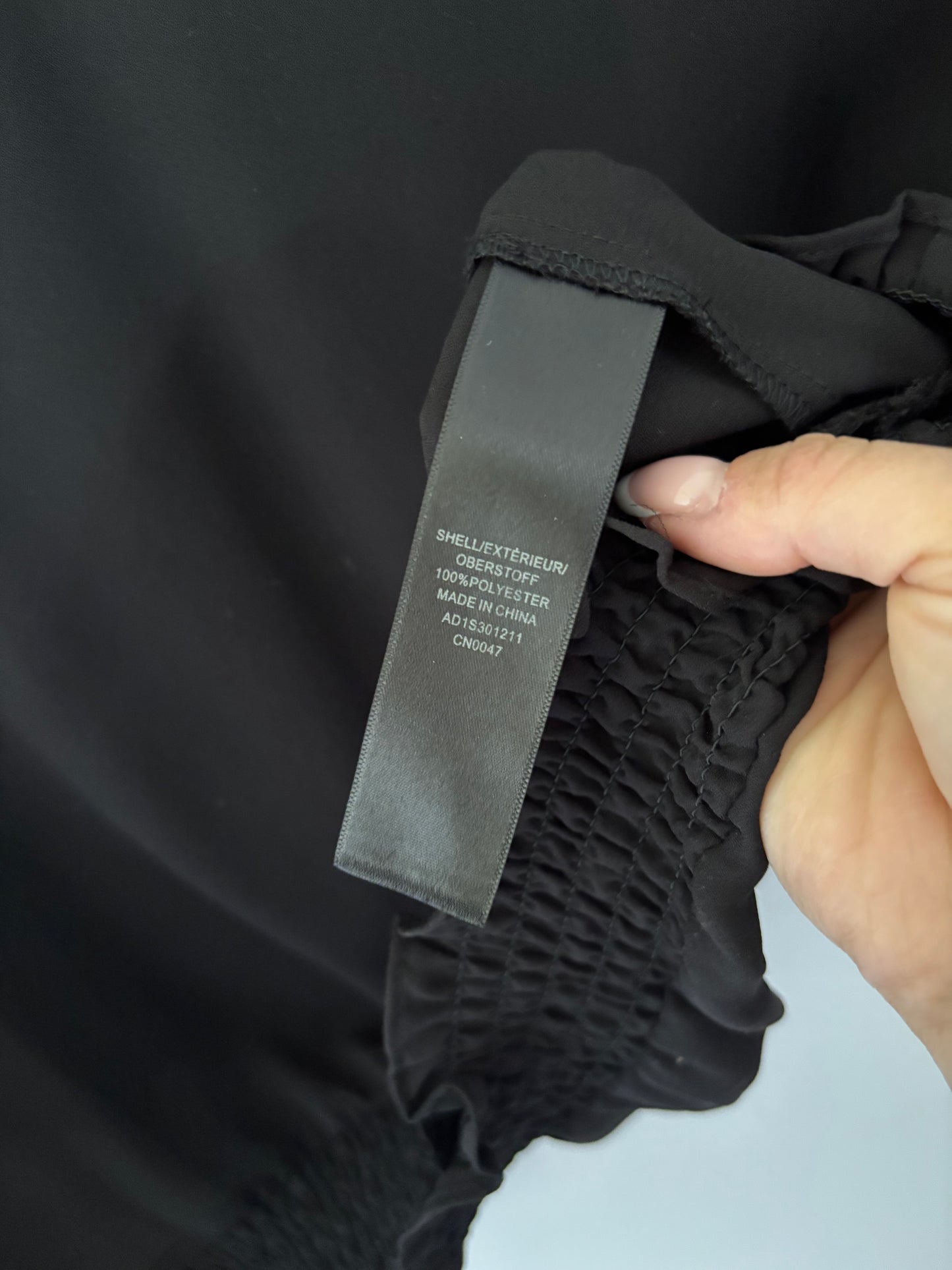 Adrianna Papell Smocked Hem Blouse | Large