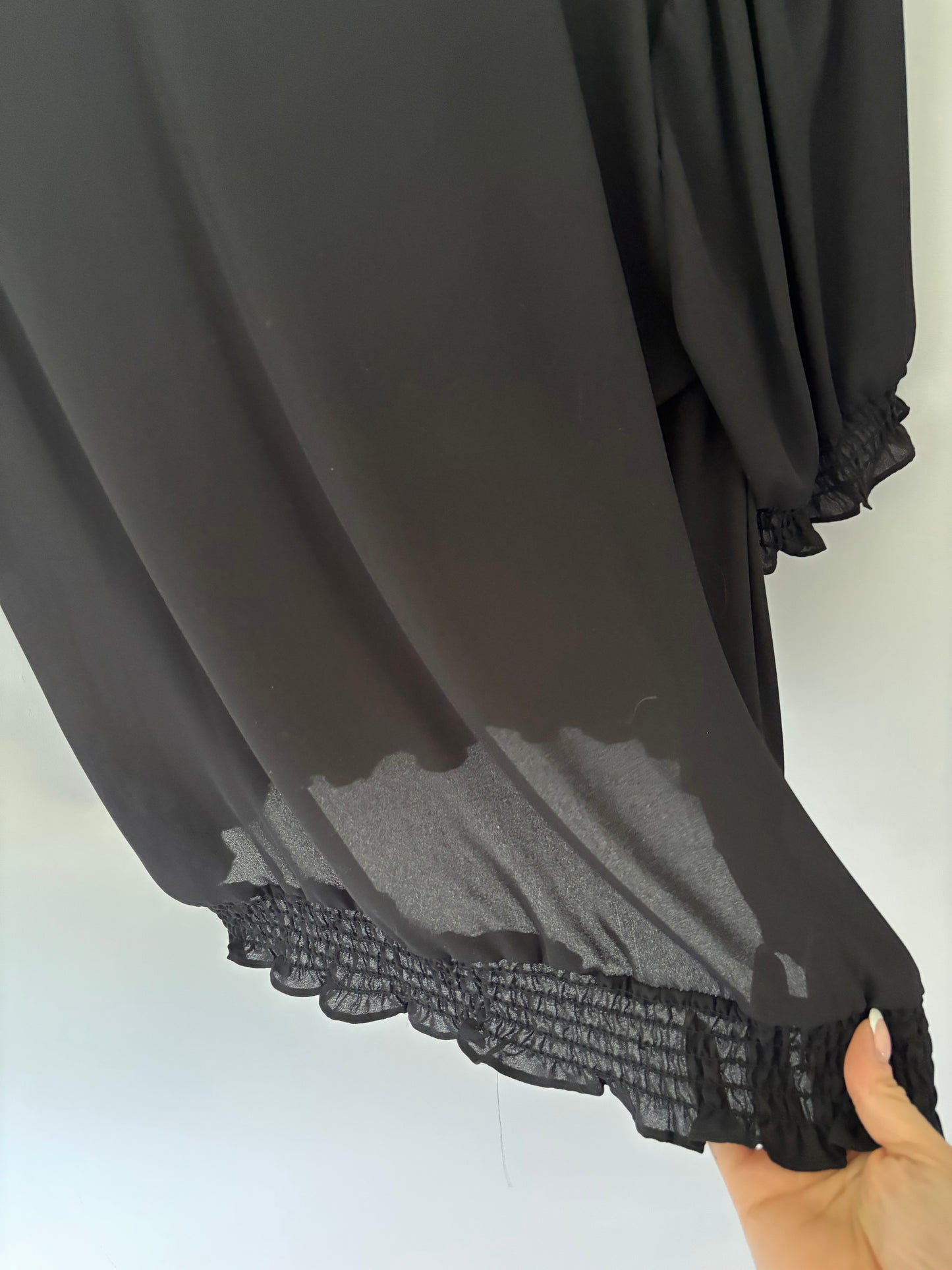 Adrianna Papell Smocked Hem Blouse | Large