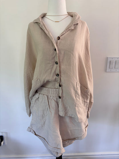 Golden August Linen Set | Sz XS/S