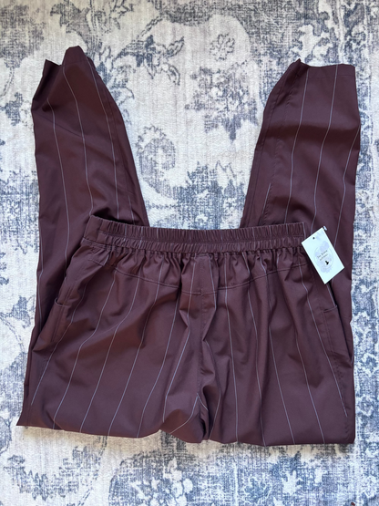 MPG Brown Pinstripe Pants | Large (fits medium)
