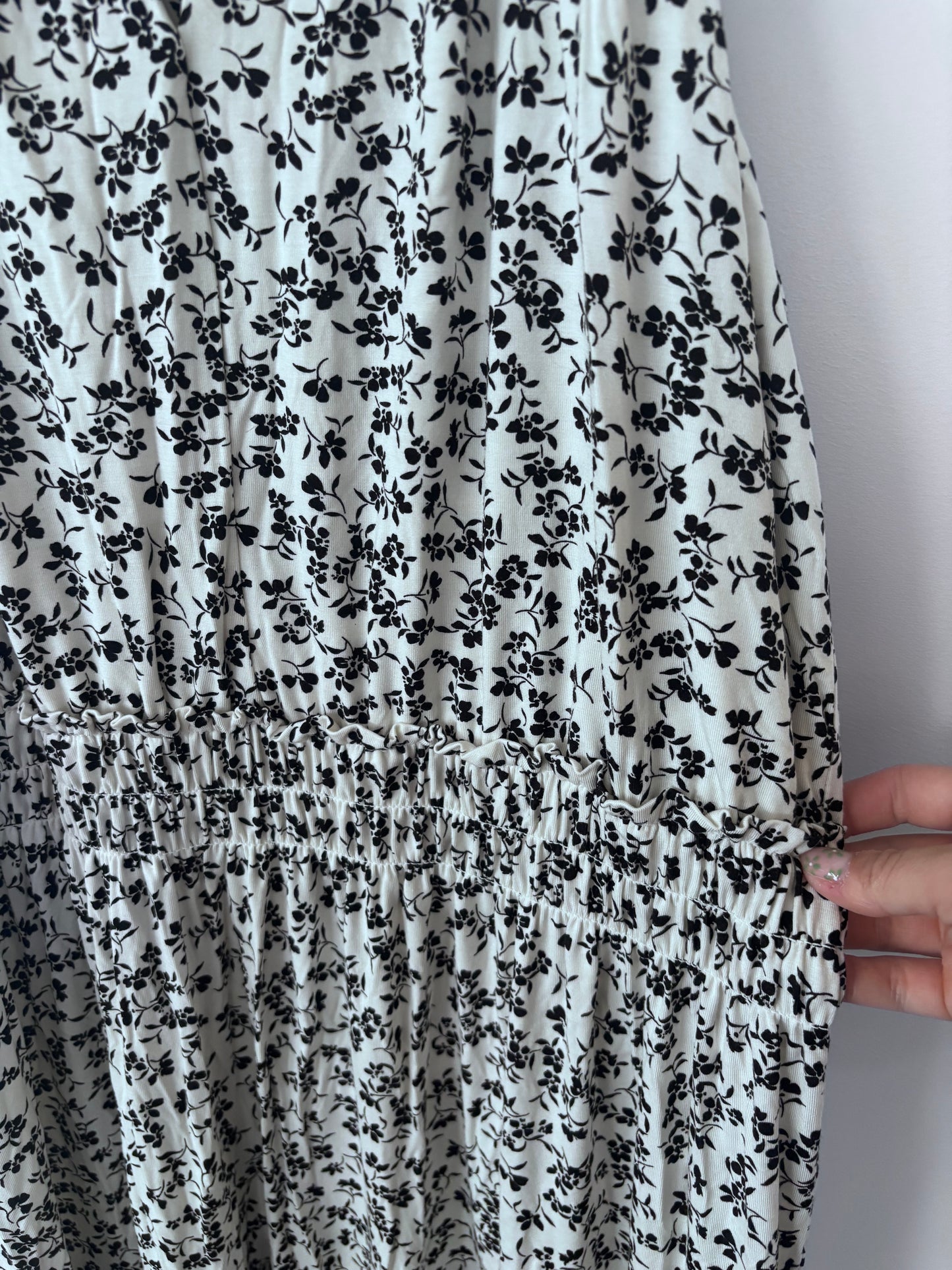 Dex Black/White Tiered Halter Dress | Sz XL