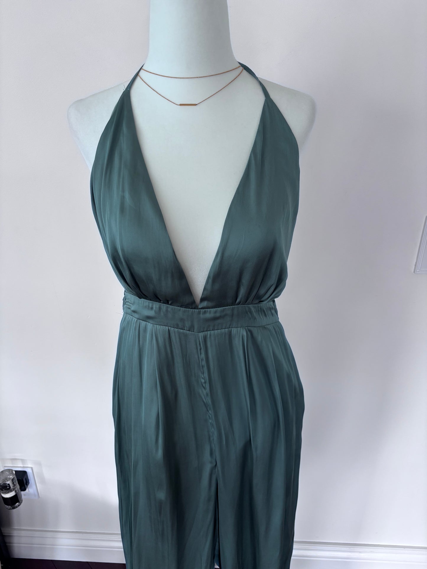 HelloMolly Silky Wide Leg Jumpsuit | Sz Medium