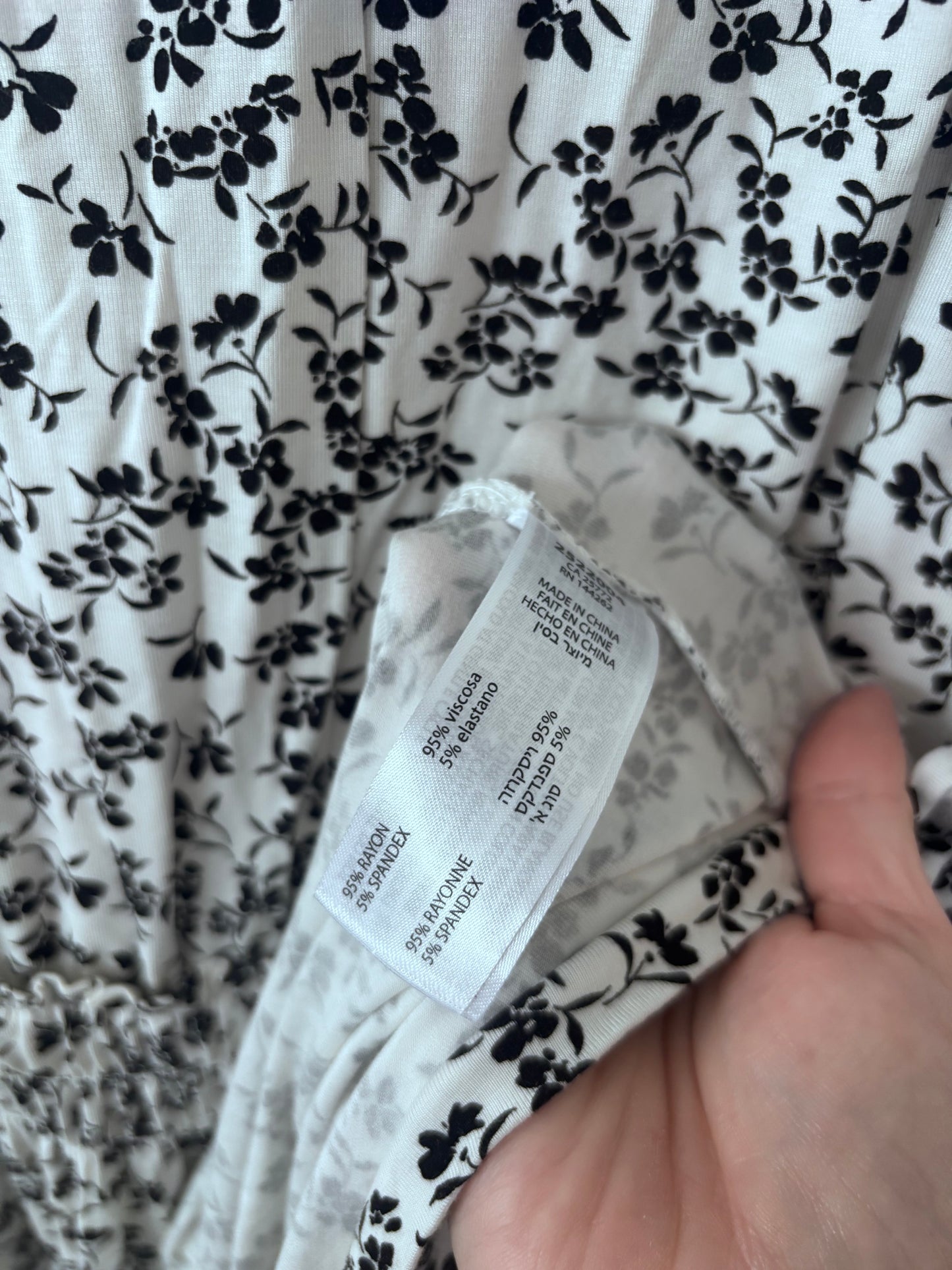 Dex Black/White Tiered Halter Dress | Sz XL