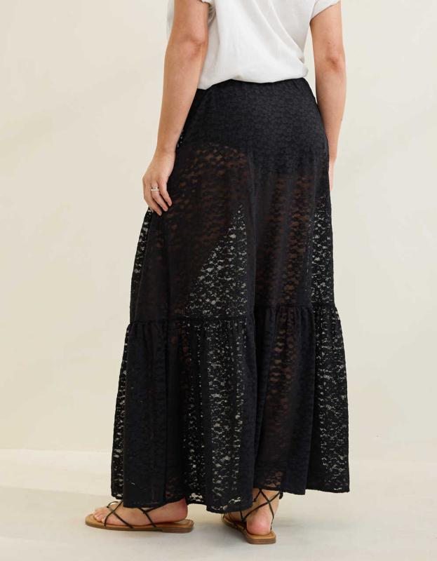 NWT Aerie Tiered Lace Maxi Skirt | Small (or fit medium)