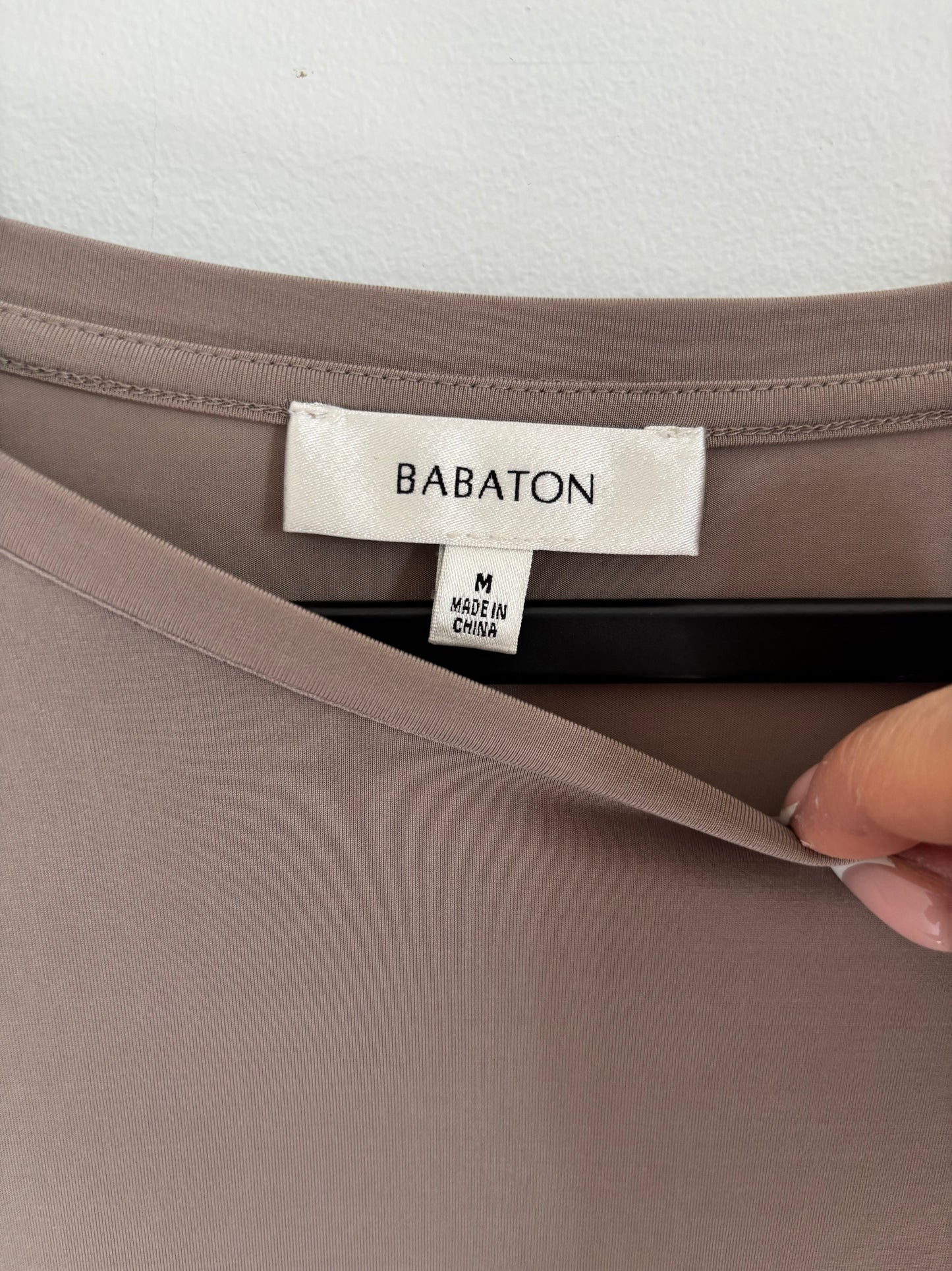 Babaton / Aritzia Taupe Brown Long Sleeve Lightweight Dress | Medium