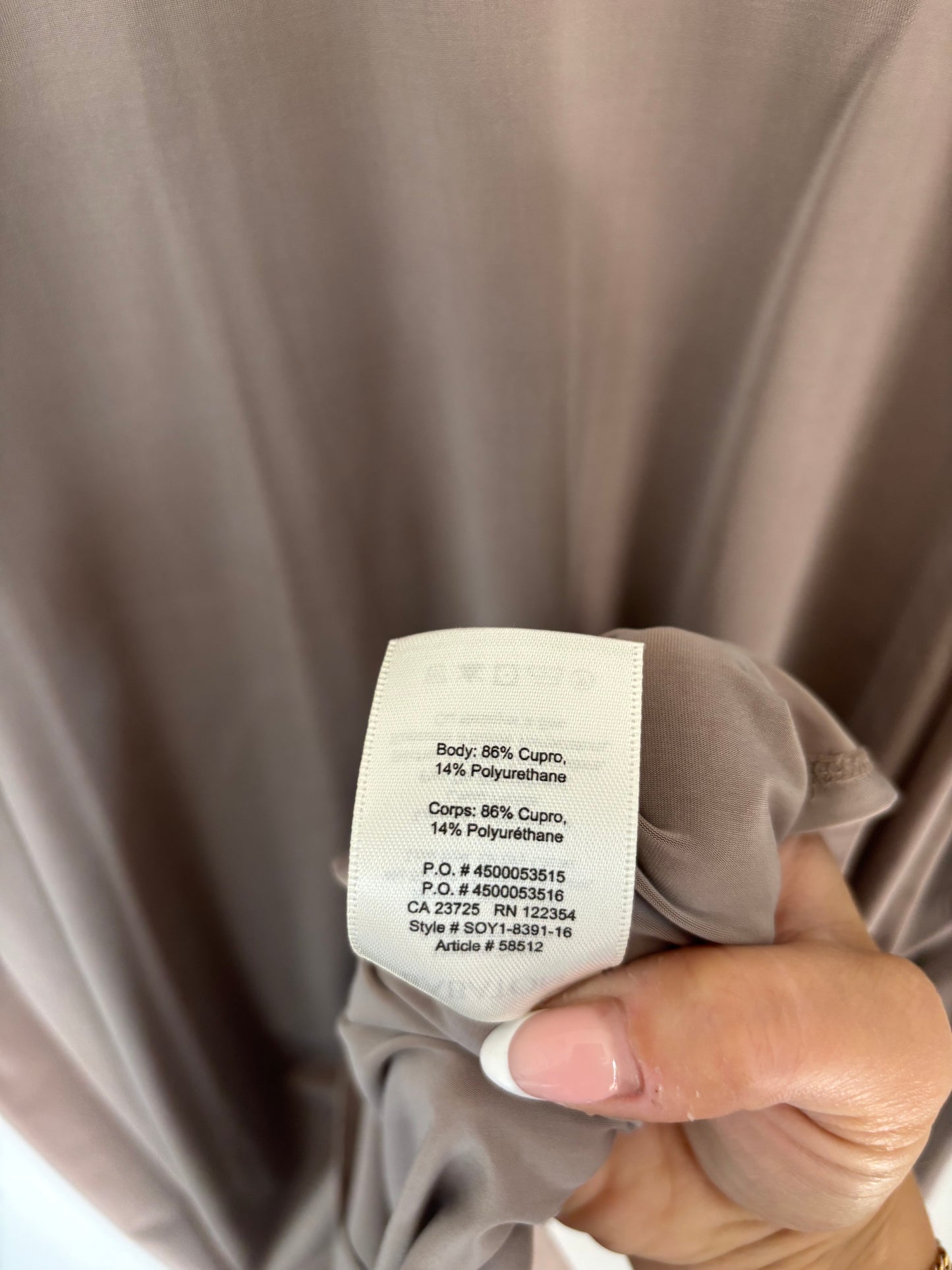 Babaton / Aritzia Taupe Brown Long Sleeve Lightweight Dress | Medium