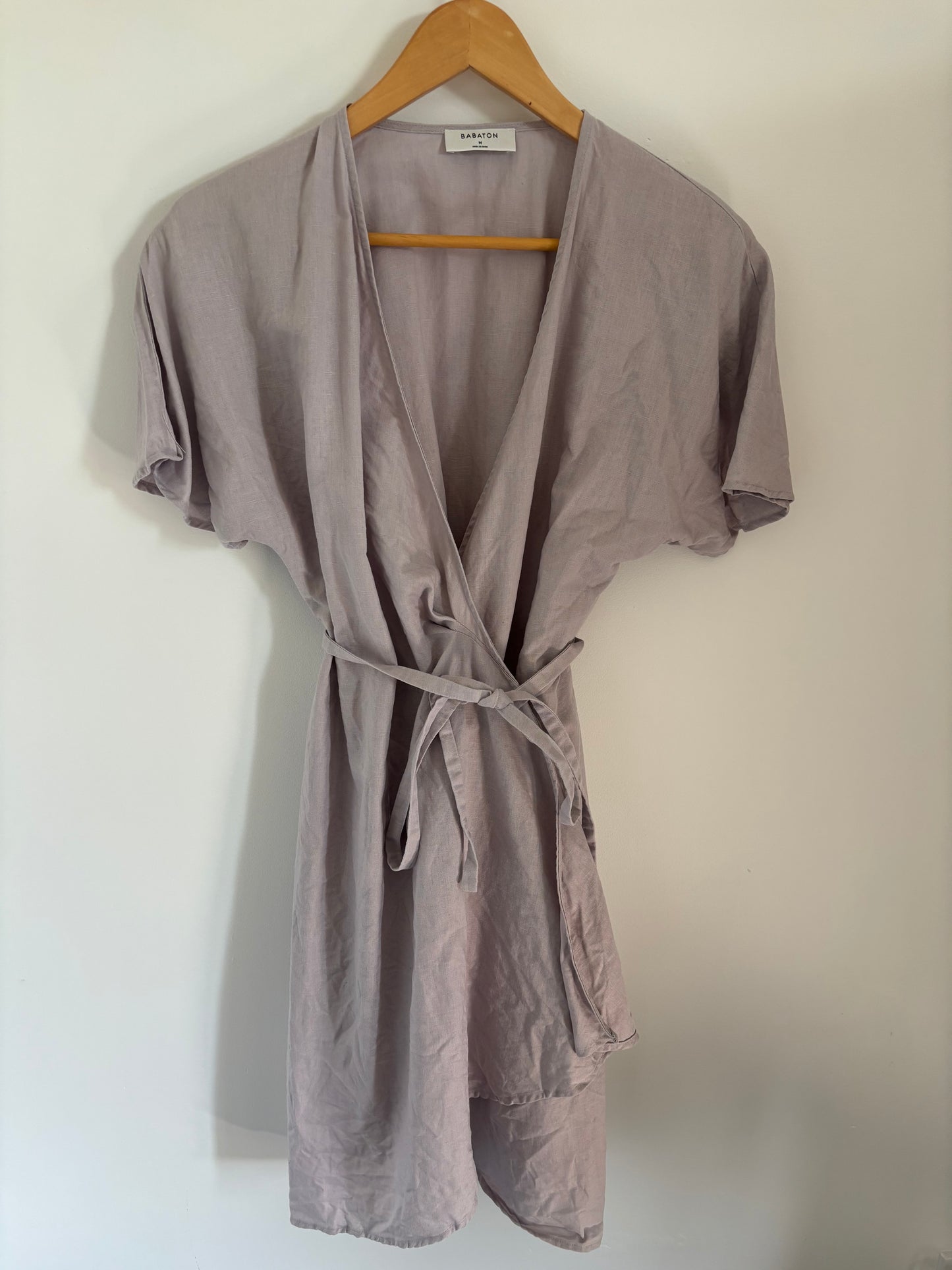 Babaton / Aritzia Wallace Linen Dress (Purple/Grey) | Medium