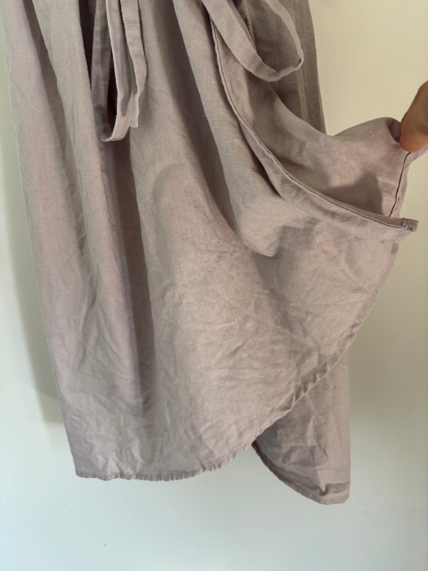 Babaton / Aritzia Wallace Linen Dress (Purple/Grey) | Medium