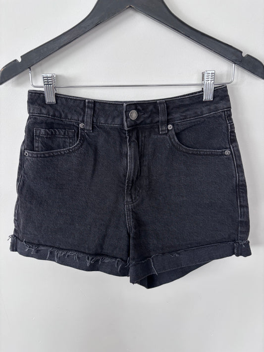 Dynamite Cuffed Black High Waist Denim Shorts | Sz 27