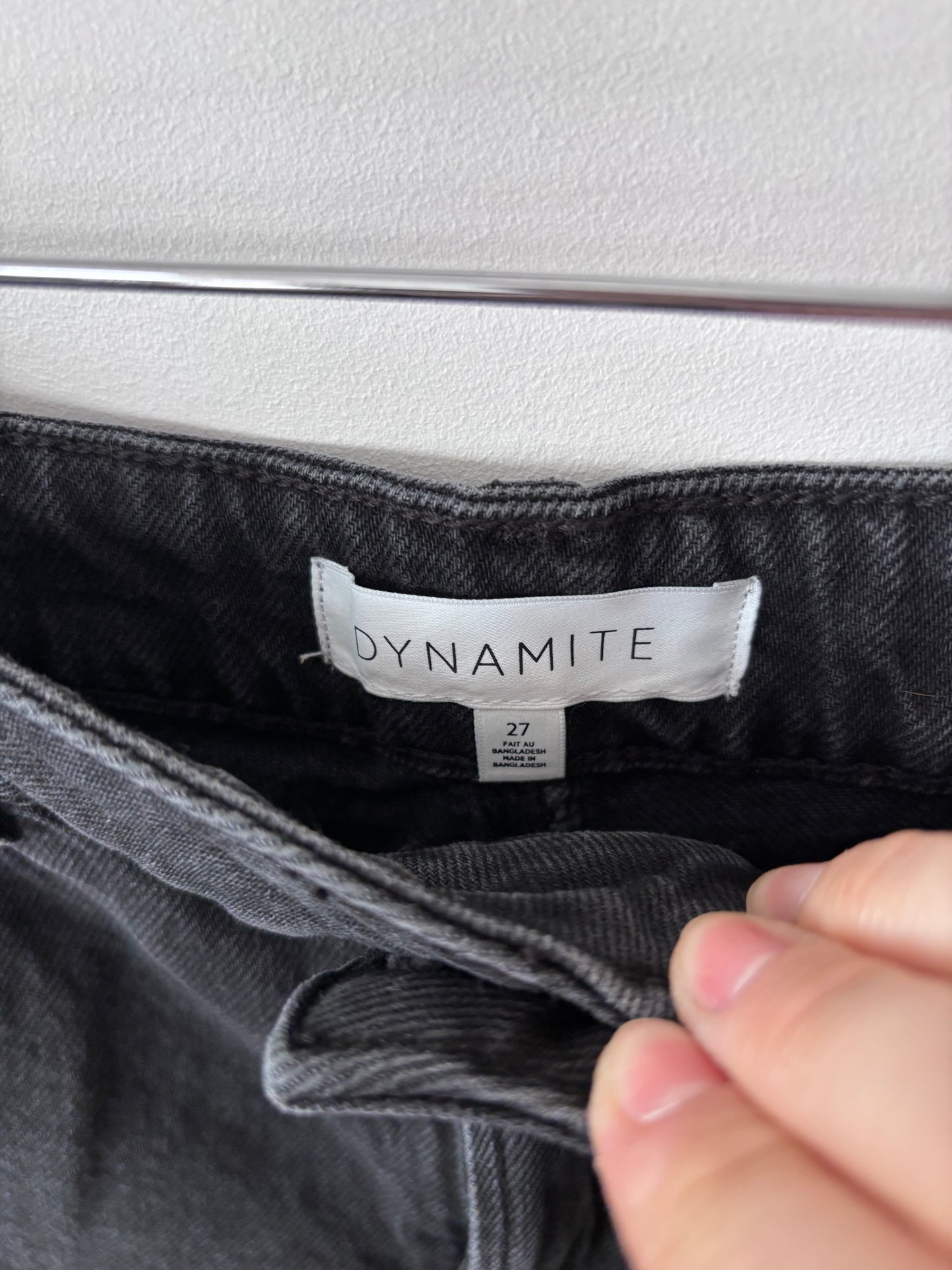 Dynamite Cuffed Black High Waist Denim Shorts | Sz 27