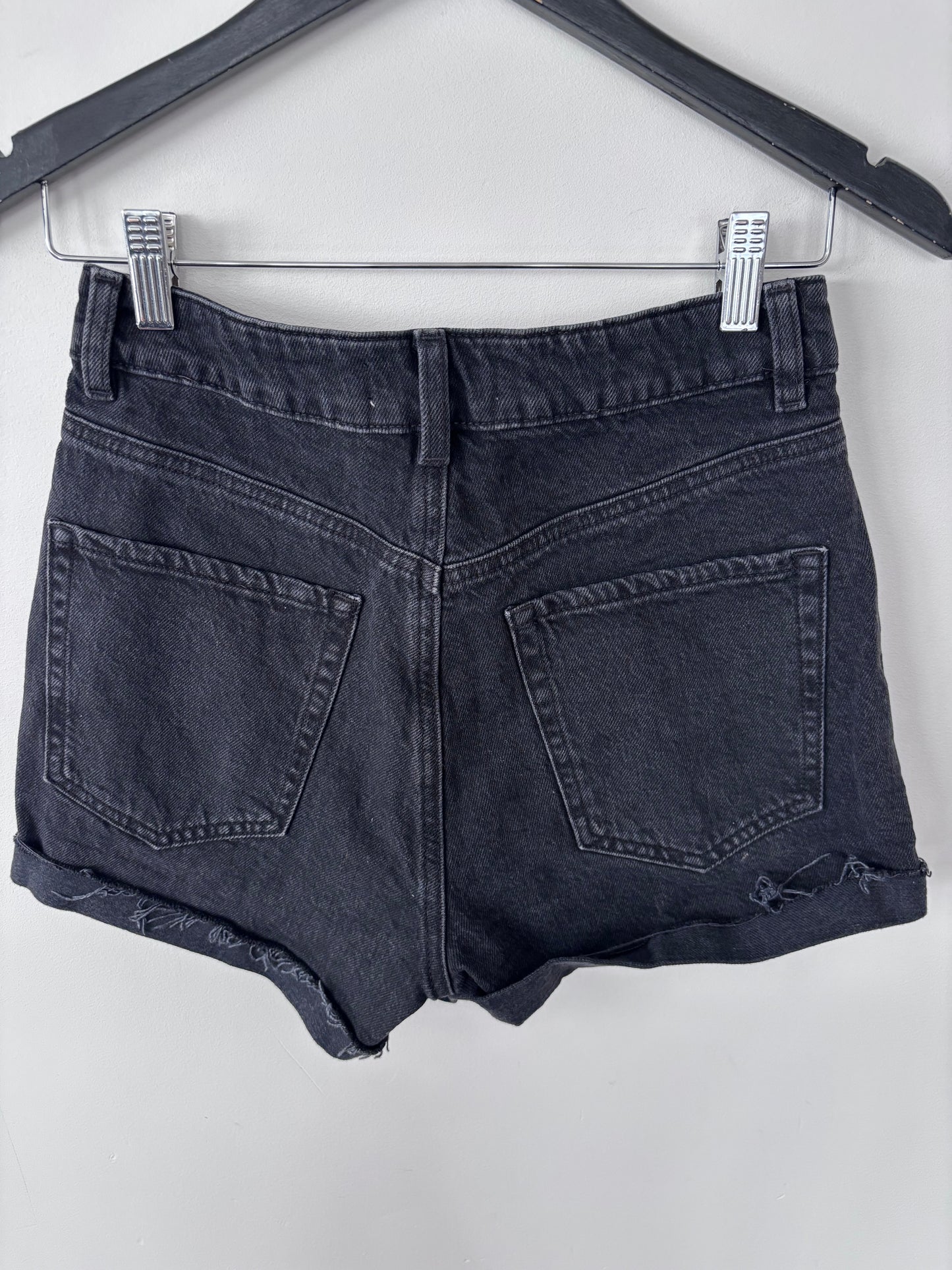 Dynamite Cuffed Black High Waist Denim Shorts | Sz 27