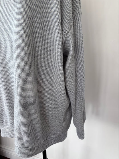 Aerie Grey Textured Crewneck | Sz XS (fits M or L)