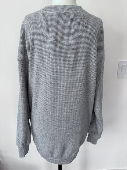 Aerie Grey Textured Crewneck | Sz XS (fits M or L)