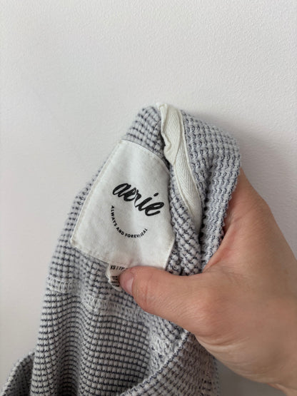 Aerie Grey Textured Crewneck | Sz XS (fits M or L)