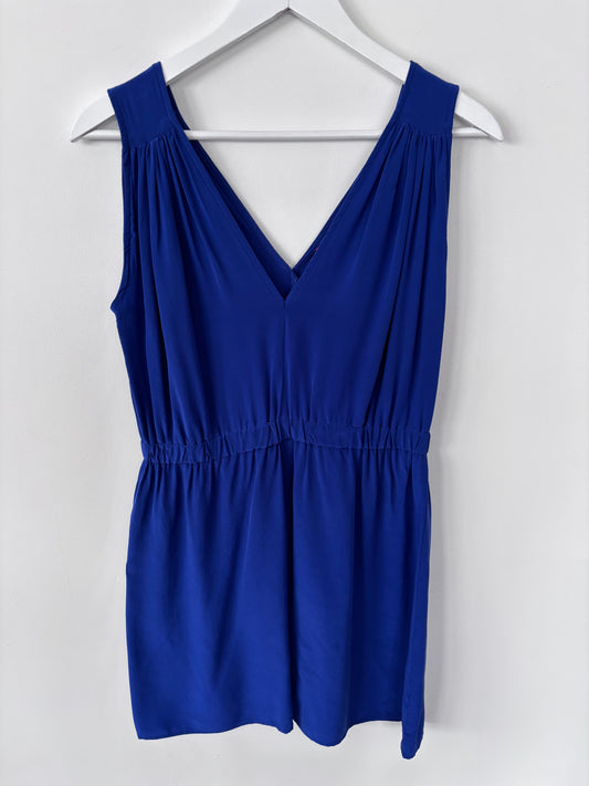 Eight Sixty / Anthropologie Silk Blue Dress | Sz Medium