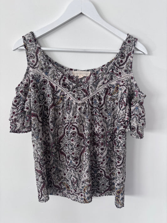 Lovestitch Cut Out Shoulder Blouse | Sz Medium